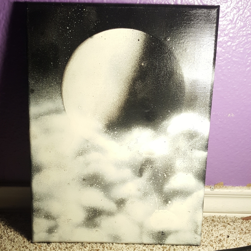 Moon spray painting